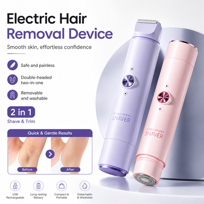 Dual-Head Rechargeable Women's Shaver